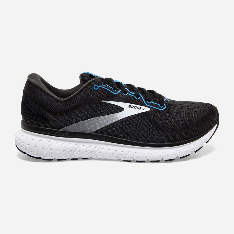 Brooks Glycerin 18 NZ - Men's Road Running Shoes - Black/Atomic Blue/White (40985-FBQE)